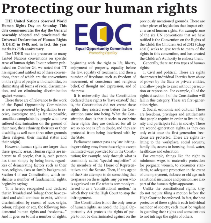 Protecting our human rights